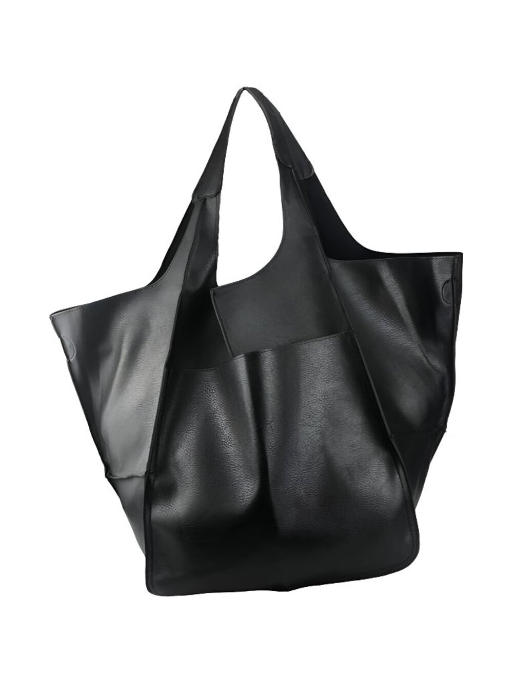 Oversized Leather Tote Bag Huge Capacity Work Hobo Pu Leather Bucket Purse